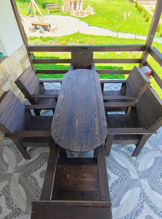 Set masă+scaune de gradină