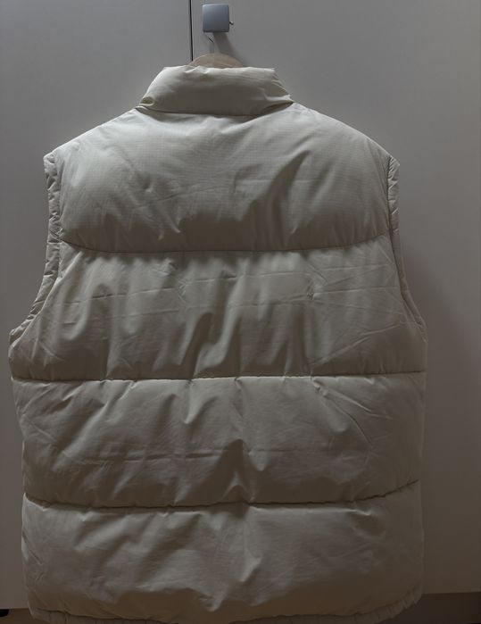Vestă Matlasată Pull&Bear STWD Off-White / Beige – Mărimea XL (Puffer Vest)