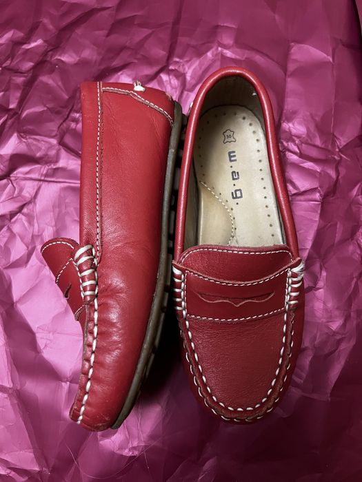 Кожаные лоферы унисекс 30