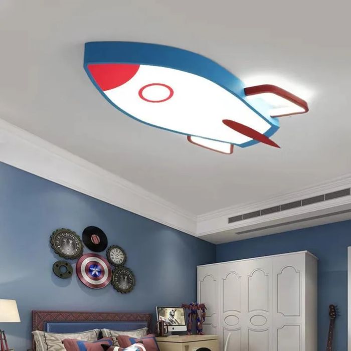 Таванна лампа William 337，Creative Rocket плафониера Ковано желязо