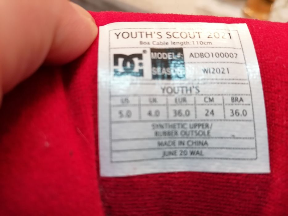 Сноуборд обувки  DC Shoes 36 размер Боа закопчаване