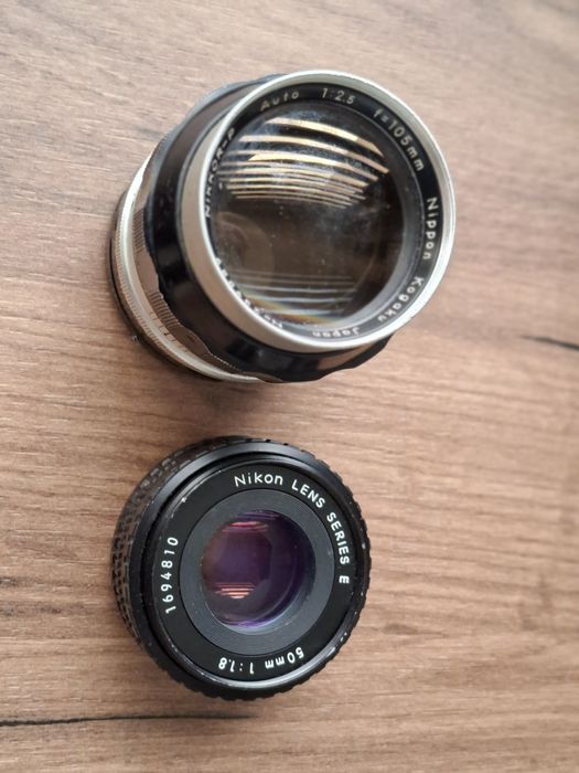 Обективи Никон/ Nikon 50mm 1.8 E + 105 2.5 (за ремонт)