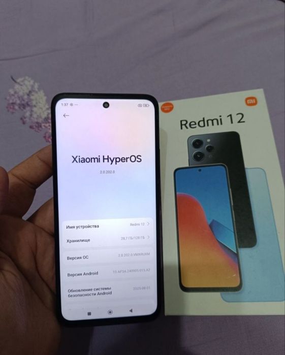 Xiaomi Redmi 12 8/128GB Black Igravoy Karobka Holati Yaxshi Original