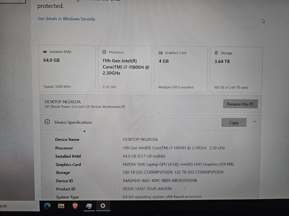 Hp  z book  16''