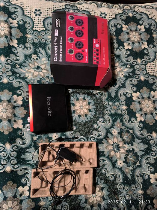 Focusrite clarett in 4 pre usb interface (ca nou, cu cutie și garanție)