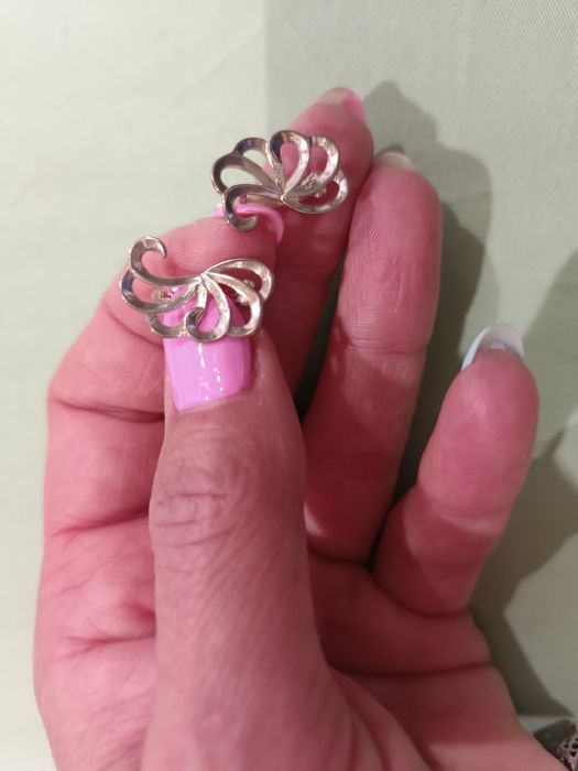 Сребърни дамски обеци