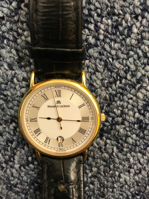 Maurice Lacroix Les Classiques Gold Toned Quartz 69686 AB17737 DATE