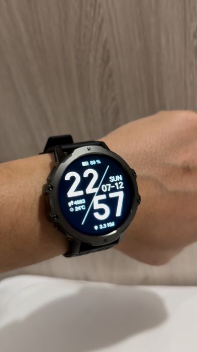 PEJE Smart Soat ZW15 | 3ATM Suvga Chidamli | 1000mAh | Fonarikli