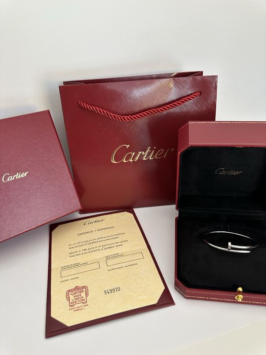 Brățară Cartier Juste un Clou 16 Slim White Gold 750 cu Cutie