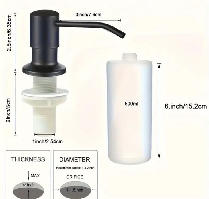 Кухненски дозатор с PVC контейнер, 500ml