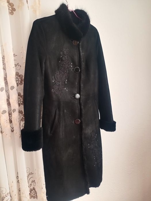 Дубленка норка жағалы