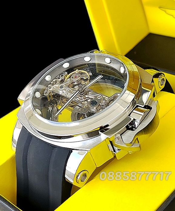 часовник INVICTA Coalition Forces Skeleton Silver automatic 56 mm