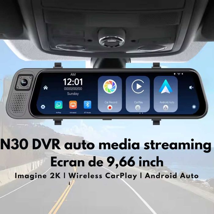 Camera de bord Auto tip Oglinda,Navigatie Auto Carplay si Android auto