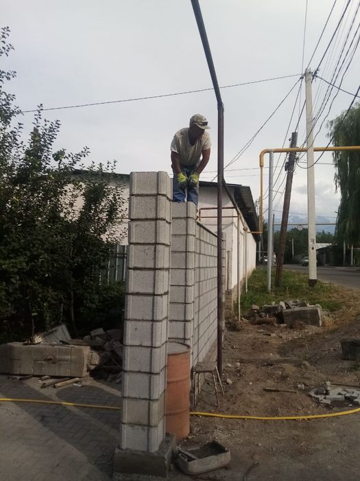 Кладка Сплитерного блока, бетонные работы