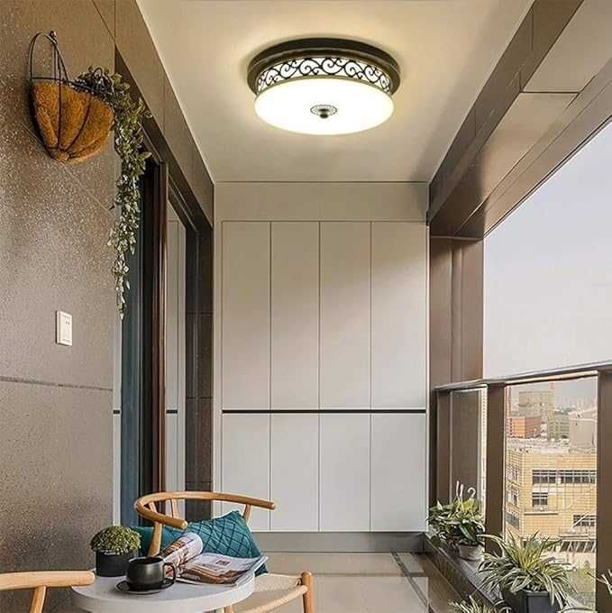 Полилей, лед LED Антично черно злато Железен детска трапезария 206