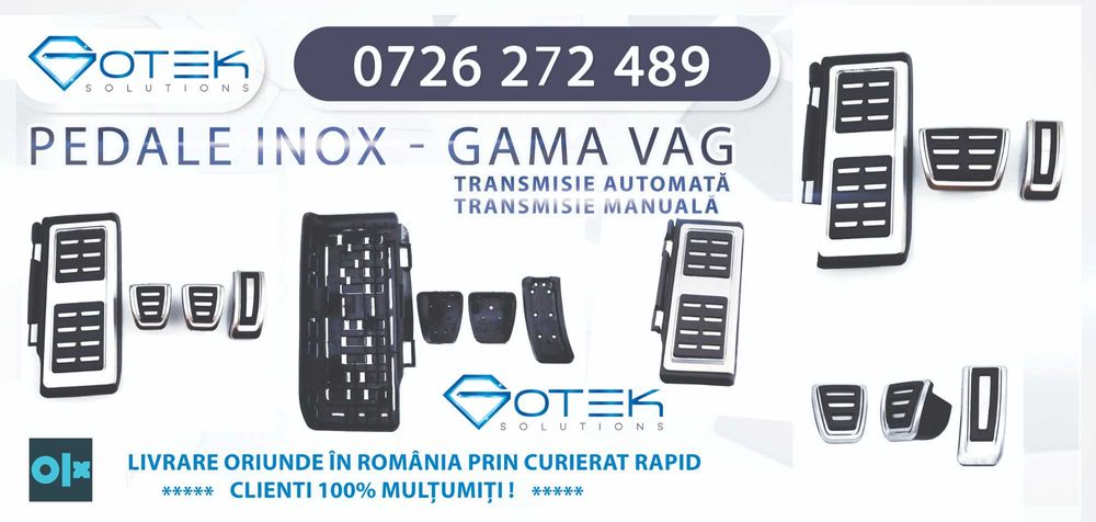 Set Pedale din oțel inoxidabil pentru Volkswagen, Skoda, Seat