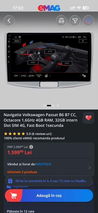 Navigate VW Passat 4gb RAM 32 gb