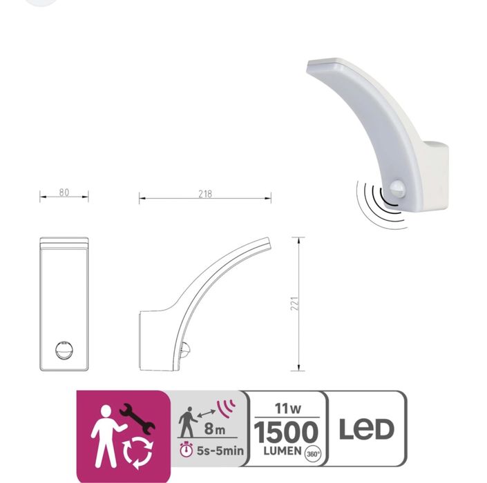Aplica exterioara cu led