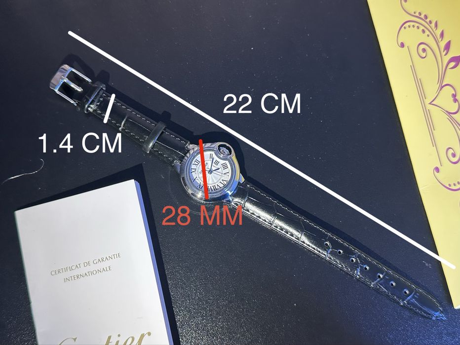 Нов Дамски Часовник Cartier Ballon Bleu 28MM