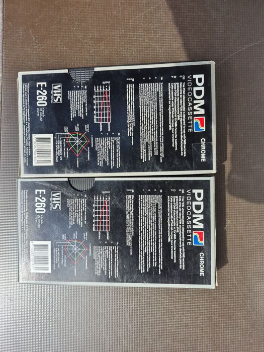 Vând Lot casete video VHS originale Basf, Emtec,PDM de 260 minute colectie de filme diferite genuri