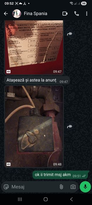 Vand centrala pe lemne