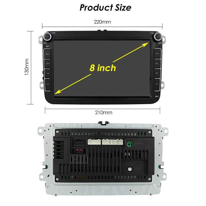 Navigatie Android Dedicata VW Volkswagen SEAT SKODA - QLed DSP CarPlay 4G Android Auto