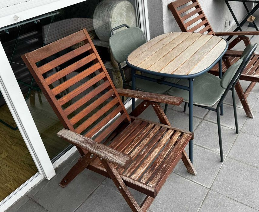 Ser terasa masa si scaune ikea