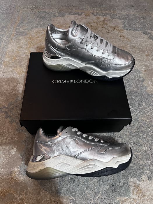 Sneakers Crime din piele, noi - 40
