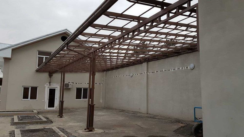 Darvoza, naves, panjara, tapchan, tom yopish va bo'yash hizmatlari