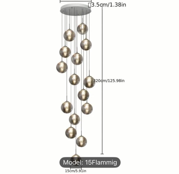 Lustra candelabru reglabil 15 becuri