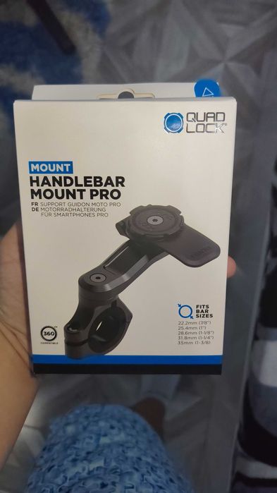 QuadLock Pro (Full KIT) - Suport Telefon Ghidon Moto cu Vibration Dampener inclus