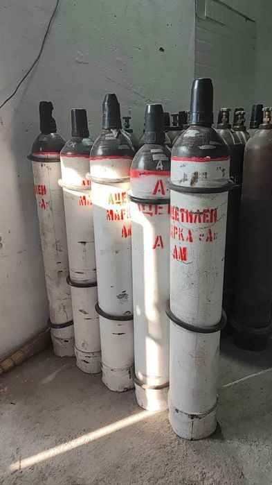 Ацетилен газ марка Б по (99,1%), в 40 литровом баллоне (5 кг)