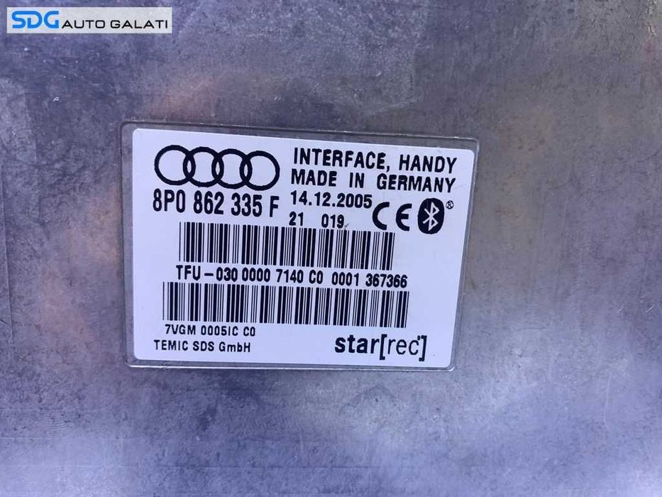 Unitate Modul Calculator Telefon Mobil Bluetooth Audi A4 B7 2005 - 2008 Cod 8P0862335F