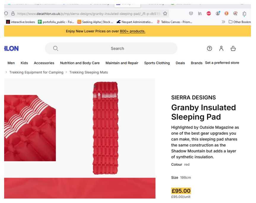 Saltea ultrausoara Sierra Designs