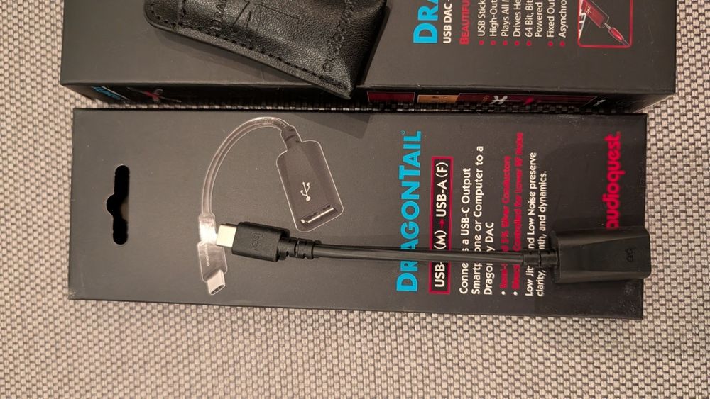 DAC за слушалки dragonfly red + usb c dragon tai