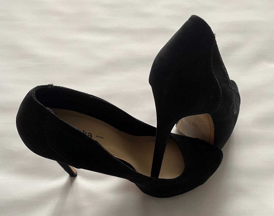 Pantofi dama, Bershka, piele intoarsa, 38