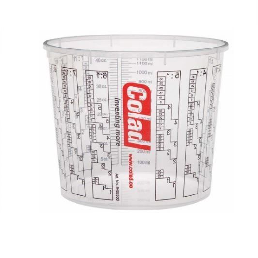 Cana vopsire gradate Colad 1400ml, 50 buc. Pahar plastic amestec vopsitorie