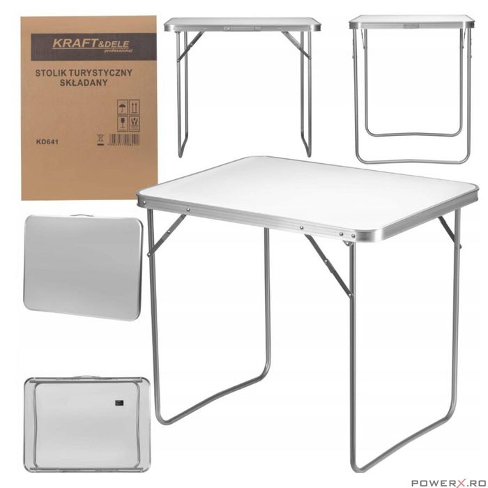 Masa de lucru pliabila, 80 x 60 cm, capacitate maxima de încărcare