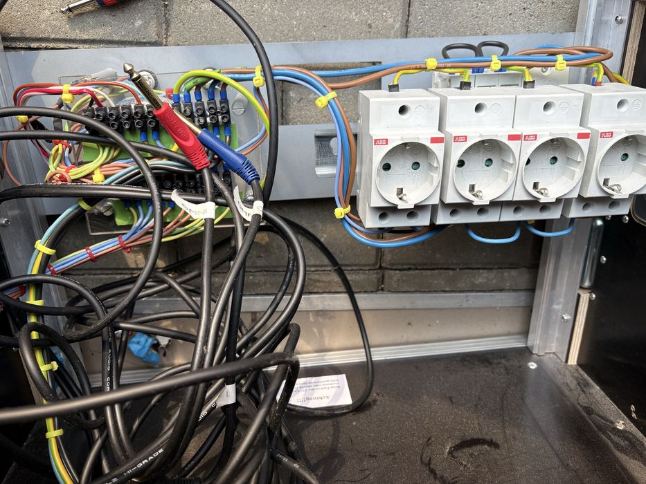 Tablou panou rack distributie  alimentari conexiuni. Harting multicore Klotz