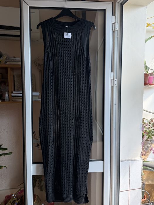 Rochie de plaja tricotata neagra