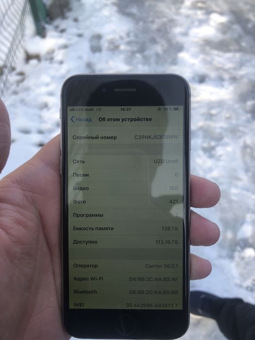 iphone 6 128gb holati ideal