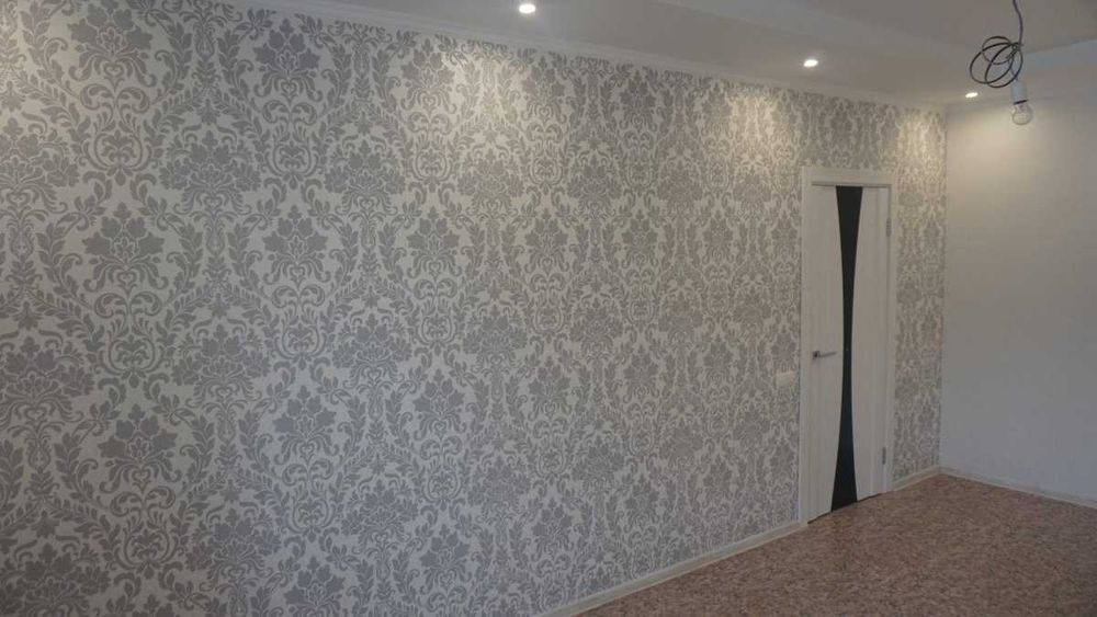 Поклейка обоев любой сложности качественно