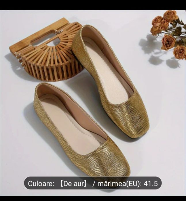 Balerini aurii noi 26,5 cm interior