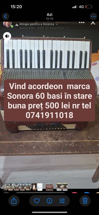 Vând acordeon sonora