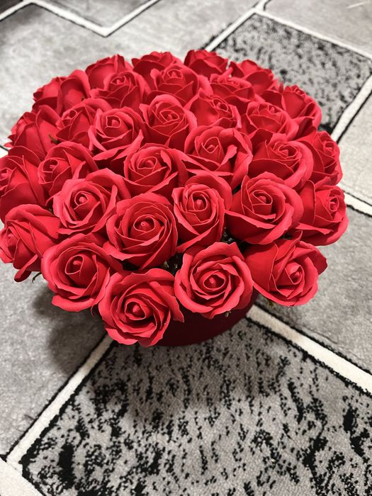 Buchet trandafiri artificiali tip sapun