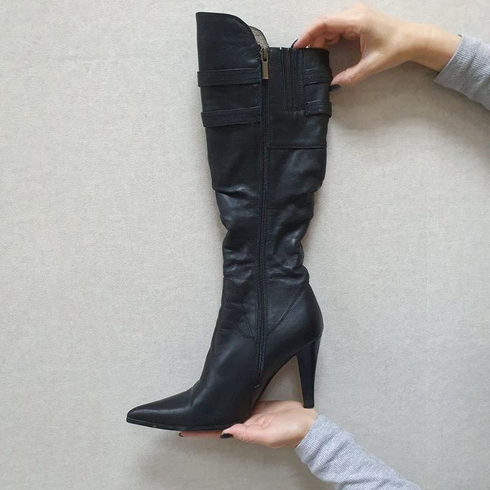 Сапоги кожаные б/у