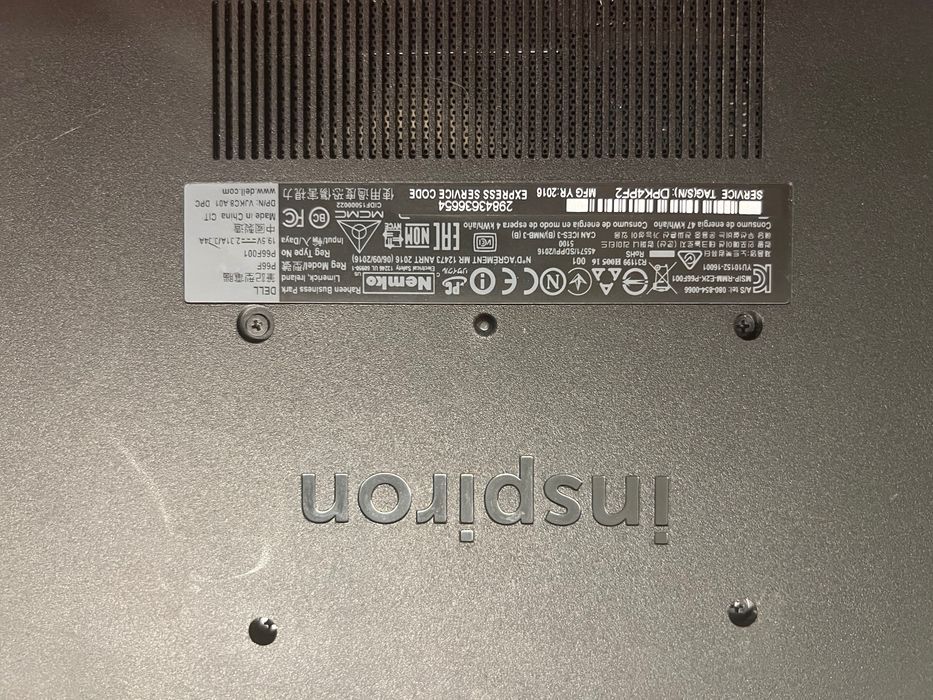 Dell Inspiron 5567 - 8GB - i5 7th generation