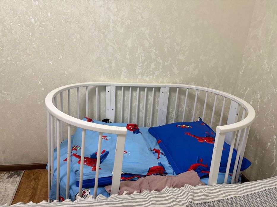 Детская кровать, круглая кроватка, кроватка трансформер