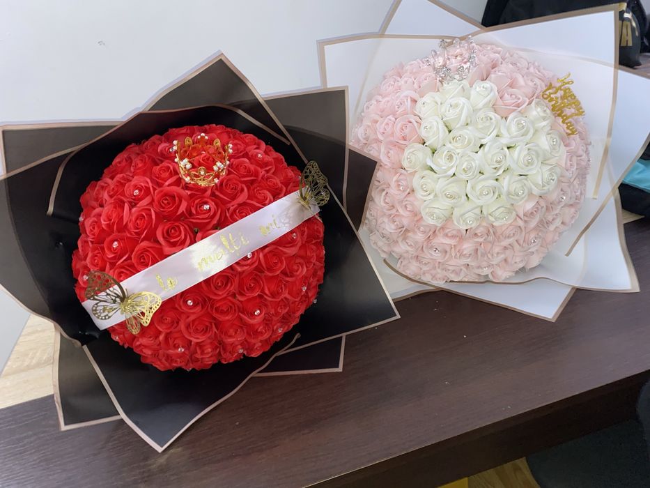 buchet din trandafiri de sapun