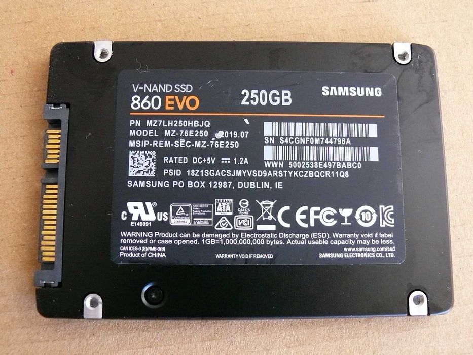 Samsung 860 EVO 250GB SSD самсунг ссд хард диск